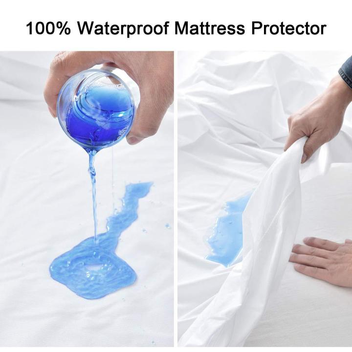 Waterproof,%20Anti%20Dust%20Mattress%20Cover/Protector%20Fitted%20Sheet%20-%20Image%204