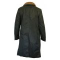 Men Long Gosling Synthetic Leather Cotton Black Coat Winter Jacket. 
