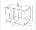 Cotton Bud Holder, Clear Acrylic Cotton Pad Holder Cotton Wool Holder, Cotton Bud Dispenser. 