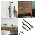 Golden & Black Cabinet Door Handles. Kitchen Cabinet. Handles Solid Drawer Knobs For Furniture Handle Hardware. 