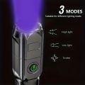 Portable UV Flashlight UV395NM Zoomable ABS Torch 3 Modes Camping Ultraviolet Flashlights For Pet Stacks Fluorescent Detection. 