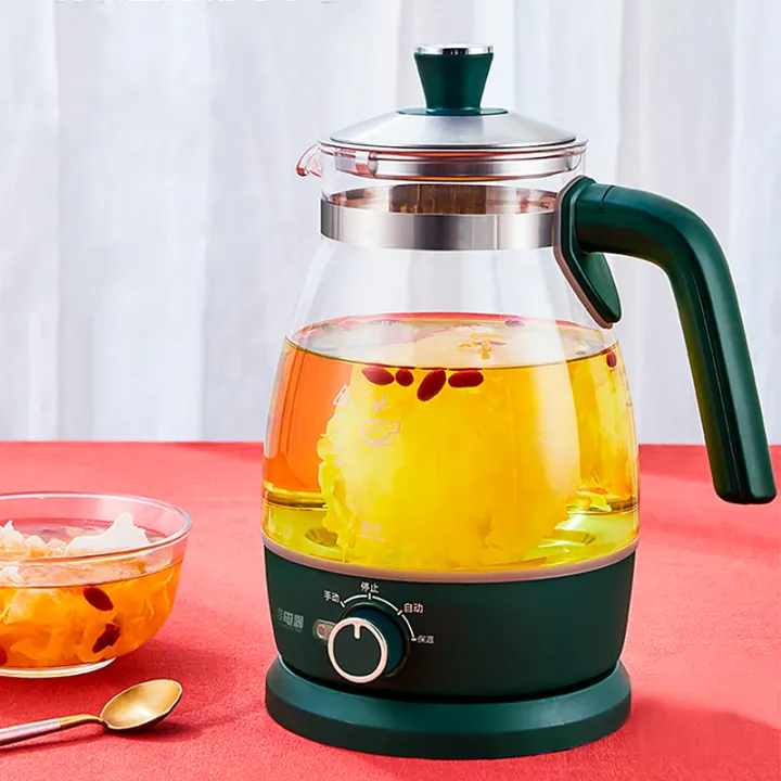Calee Electric Kettle With Filter Health Care Kettle Thick Glass Teapot ...