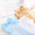 I LOVE DADDY&MUMMY-Cute Bowknot Baby Socks Cotton Bows Baby Girls Knee Socks Spring Summer Mesh Kids Infant Toddler Knee High Socks 0-2Y. 