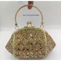 ASC Collection New Design Bridal Clutch Bag with Metal Frame and Fresh Stones in 3 Colors: Silver, Golden, and More. 