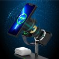 Duzzona W6 Magnetic Wireless Charger 3-in-1 Detachable Wireless Charging Stand Station Dock for iPhone Airpods Apple Watch  ETC. 