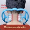 Multifunctional Neck Massager Six Wheel Neck Massager, Clip Neck Massage Spine Massager Roller Back Massager Manual Multifunctional Home Use Fatigue Relief Cervical Spine Massager Deep Massager. 