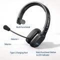 AIKELA M100C Calling Bluetooth Headset, Wireless earphone with Mute Microphone, Hifi Sound, 30hrs Talktime PC Headset for Teams, Hands-Free Comfort Phone Headset for Car/Home Office/Online Conference/Call Center/Business. 