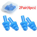 Reusable Silicone Swimming Ear Plugs Sound Insulation Ear Protection Earplugs Sleeping Anti-Noise Soft Noise Reduction Plugs. 