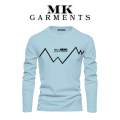 MK Garments - T Shirt Men Autumn  Men Long Sleeve T-shirt Stripe Shirt New Tshirt T Shirts O-Neck Casual  Black. 