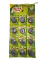 High Quality Green Shine Dish Washing Scotch Pack of 12 Pcs Fast Removal Of Grease & Grime. 