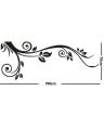 Corner Flower Wall Sticker Black Floral DIY Wall Decor For Living Room TV Sofa PVC Wall Paper  Self Adhesive. 