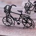 Metal Dollhouse Bike Landscape Decor Miniature Furniture Shopping Bike Figurine 1/12 Scale Model for Shop Garden Scenes Office Home. 