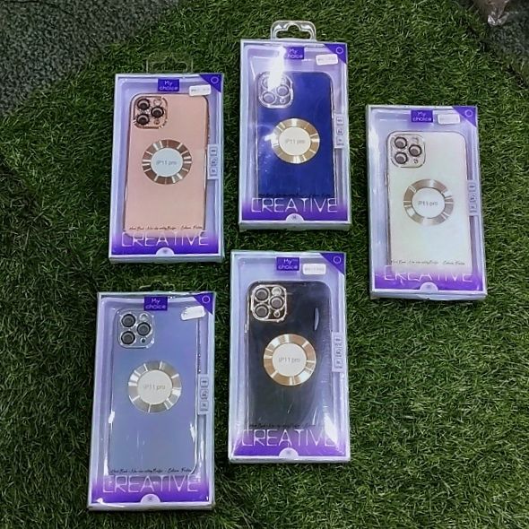IPHONE 11 PRO  My choice Elegant colorful case with Gold highlighting and with Protective Camera Lenses make your phone elegant and stylish available in different colors