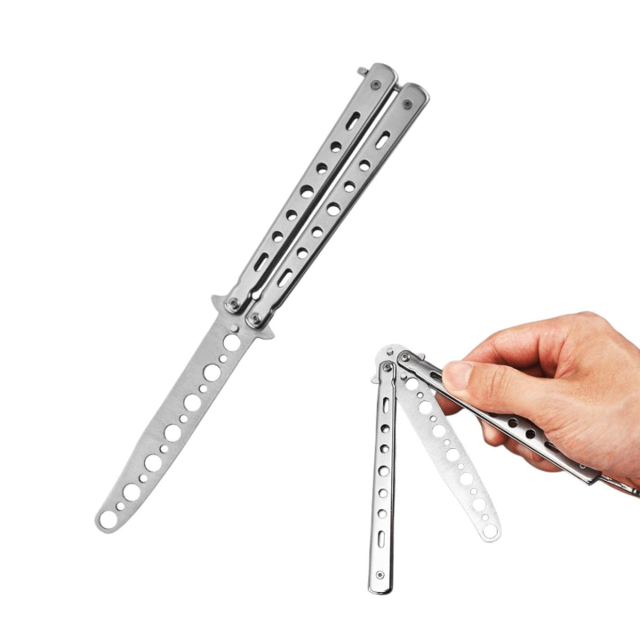 Folding Butterfly Knife/Comb for Portable Practice: CSGO Valorant - Training Tool, Stainless Steel Balisong Pocket Trainer
