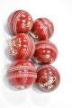 Crown Cricket Hard Ball color Red and White 1 PC. 