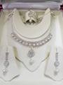 Silver Crystal Rhinestone Jewellery Set For Women Fashion. 