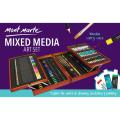 Mont Marte 174-Piece Deluxe Art Set, Art Supplies for Painting and Drawing, Art Kit in Wood Box Includes Acrylic, Oil, Watercolor Paints, Oil Pastels, Color Pencils. 