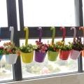 Topsky Balcony Garden Hanging Flower Pot, Iron Metal Flowerpot Garden Decoration Supplies Accessories, Vase Bucket flower pots Plant Planter Baskets Fence. 