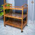Luxiqo-Wooden Diyar Mat Tea Trolley-Premium Quality-Chinioti Handicrafts-Customiz. 