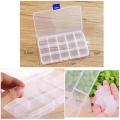 Adjustable Grid Transparent Plastic Beads/Art and craft Accessories/Hardware accessories/stationery Storage Box/Organizer. 