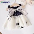 Adorable Cat Princess Dress with Bow-knot Faux Pearl Design Extra Soft Summer Ready Pet Outfit. 