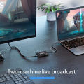 HDMI Video Audio Capture Card, Durable 4K HDMI to USB 3.0 HDMI Capture Device for High Definition Acquisition, HDMI Camera Video. 