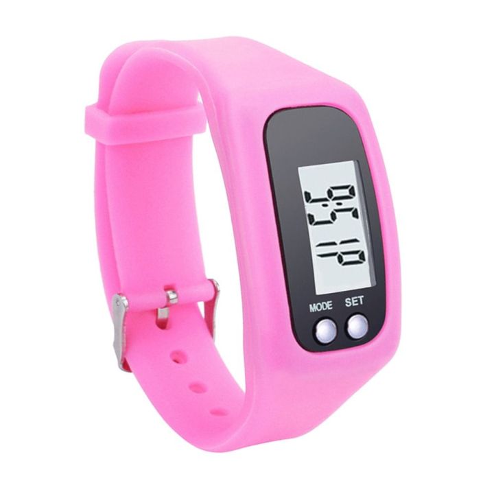convenient Fitness Tracker Wrist Watch Pedometer Sports Step Count LCD Display Smart Bracelet Waterproof Silicone Exercise Pedometer Adult Kid Sport Supplies