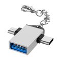 Mobile OTG Type C OTG Dual mode OTG 2in1 OTG Type C and Micro USB OTG 2 In 1 Type C Micro USB 3.0 OTG Adapter Converter for Samsung Xiaomi Infinix Oppo RealMe OnePlus Techno Huawei Vivo Nokia Sony Android Phone Tablet U Disk Card Reader USBC with Key Chai. 