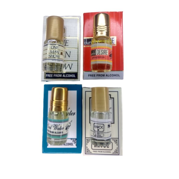 3ml Perfume oil Attar Pack of different attractive and long