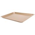 baking trays non stick set-1 * large shallow pan about 37 * 25.5 * 1.7cm
1 * cake pan about 24.5 * 18.5 * 2.6cm
1 * small square cake pan about 11 * 11 * 3cm-Golden. 