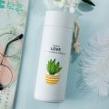 Glass Water Bottle, Cactus Design Water Bottle, BPA Free and Reusable, Easy to Hold, Leak Proof, Perfect Everyday Gift, Carrying Handle, Best Water Bottle to Stay Hydrated All Day, Perfect for Travel and Storing Juice, Cycling, Camping, Gym (1 Piece). 
