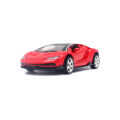 (Bubble bag) 1:36 Lambo Bugatti alloy car model open door pull back children's toy car cake decoration. 