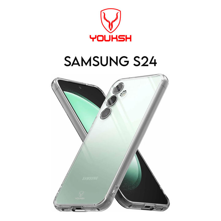 YOUSKH SAMSUNG S24 Transparent Case - Youksh SAMSUNG S24 Transparent Cover - Transparent Soft Shock Proof Jelly Back Cover.