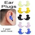 Silicone Ear Plugs Noise Reduction Ear Protection Earplug Anti Snoring For Sleeping Travel Swimming Use With Box. 