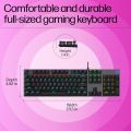 Gaming Keyboard HP Gk400F Mechanical USB Gaming Keyboard, Blue switch Dust & Spill Resistant,RGB Backlit Keys,Metal Panel,Full-Sized Keyboard Design. 