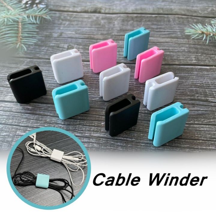 （New）[Featured] 1 Pc New Multi-purpoe imple Dek Data Cable Organizer / Mini UB Charging Cable Management Winder Clip / uitable for Home, Office, Car Cable Line Organize