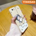 YIWESAN For iPhone 5 5s 5e Case Cartoon Space Penguin Thin New Design Soft Phone Cases Thin Side Square Edge Casing Pattern Silicone Softcase Cover Shockproof Protection Cases. 