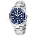 Tag Heuer Aquaracer Silver Stainless Steel Blue Dial Automatic Watch for Gents - WAY201BBA0927. 