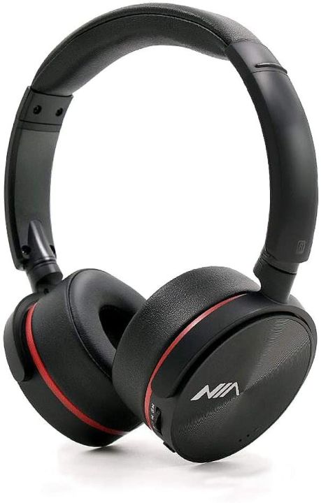 NIA Q6 Best  Quality Bluetooth Wireless Headphones On The Ear Headphones Quality Sound Extra Comfortable With Mic FM Radio SD Card Slot