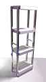 Techmanistan Heavy Duty Stainless Steel Rods Wooden Shelves Rack, Multipurposed Rack, Shoe Organizer, Kitchen Shelves Organizer Rack Books Shelves Rack Books Organizer, Outdoor Plant Pots Stand. 