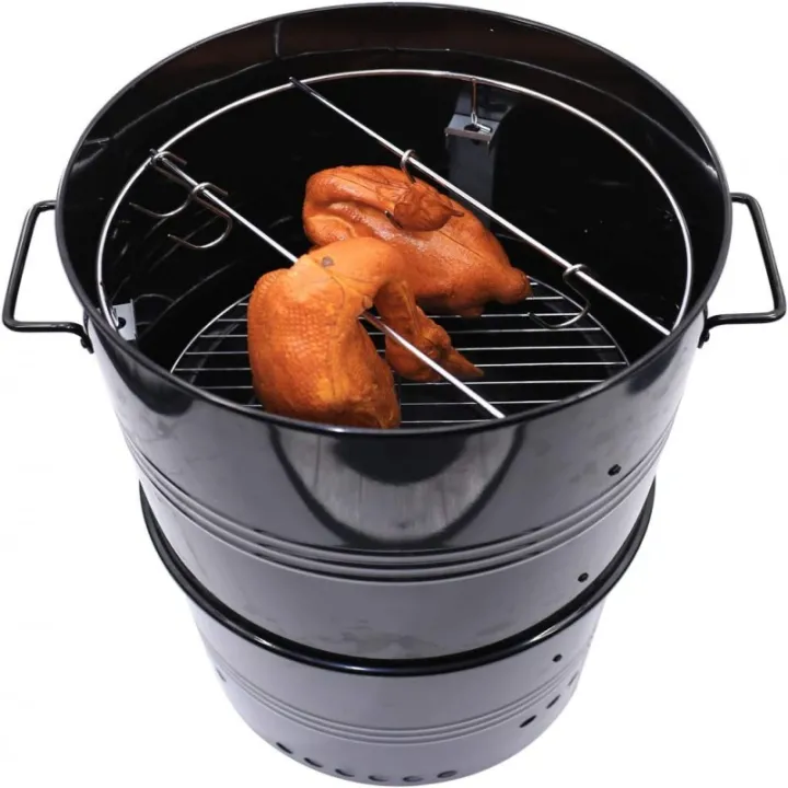 CMI%20Vertical%20Charcoal%20Smoker%20Grill%2018%20Inch,%20Heavy%20Duty%20Round%20BBQ%20Grill%20Multi-Function%20Barrel%20Grill%20For%20Outdoor%20Cooking,%20Black%20-%20Image%204