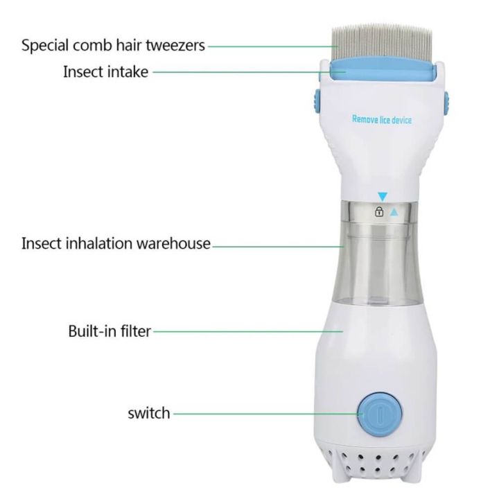 — Images High Quality Grahic DAILY VIBES V-Comb Electric Head Lice Removal Device — Chemical-Free ...