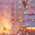 20LEDs String Romantic Flower Lights Warm White Lighting LED Rose Flower Lights for Fairy Garden. 