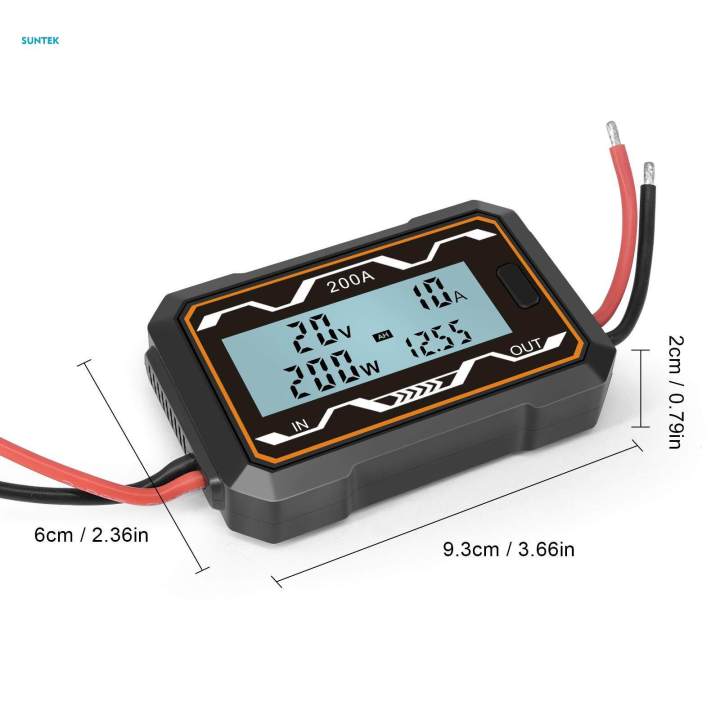 Watt Meter Portable DC Multifunction Meter for DC Circuits Boat Solar ...