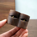 Wooden Box Ear Stud Earrings Jewelry Box Ring Box Heart-shaped Walnut Pair Ring Storage Packaging Gift Box. 