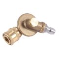 Pivoting Coupler for Pressure Washer Nozzle, Gutter Cleaner Attachment for Gutter Cleaning, 240 Degree, 4500 Psi, 1/4 Inch Quick Connect 7 Different Cleaning Angles. 