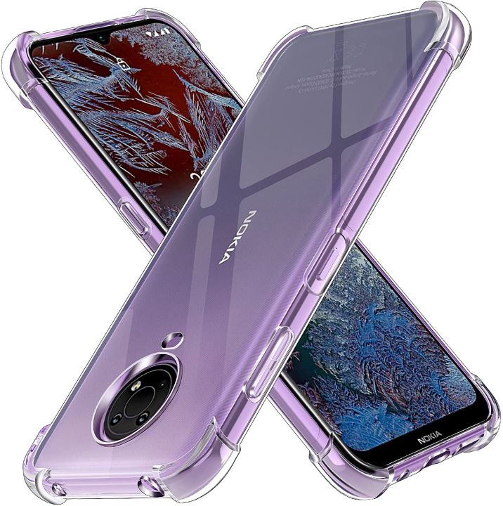 For Nokia G20 / Nokia G10 Back Cover Shockproof Transparent Soft TPU Silicone Protector Phone Case with Shock Absorption Bumper Corners
