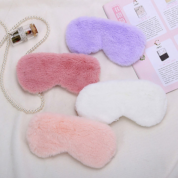 1Pcs Plush Sleep Eye Mask For Aldults Sleep Better Light Proof Night Eye Cover FINPAE