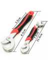 Pack of 2 - Easy and Auto Adjustable Wrench Quick and Anti-slip Spanner Pipe Tools wrench/Universal Wrench/Snap on grip HBWS110808. 