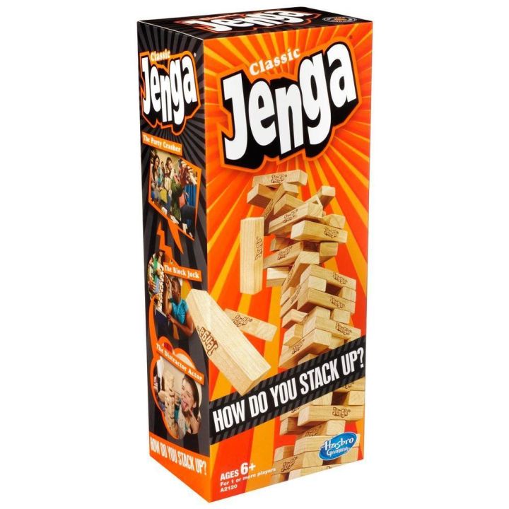 Hasbro Gaming: Jenga Classic Game 54-Piece Block Stacking Game